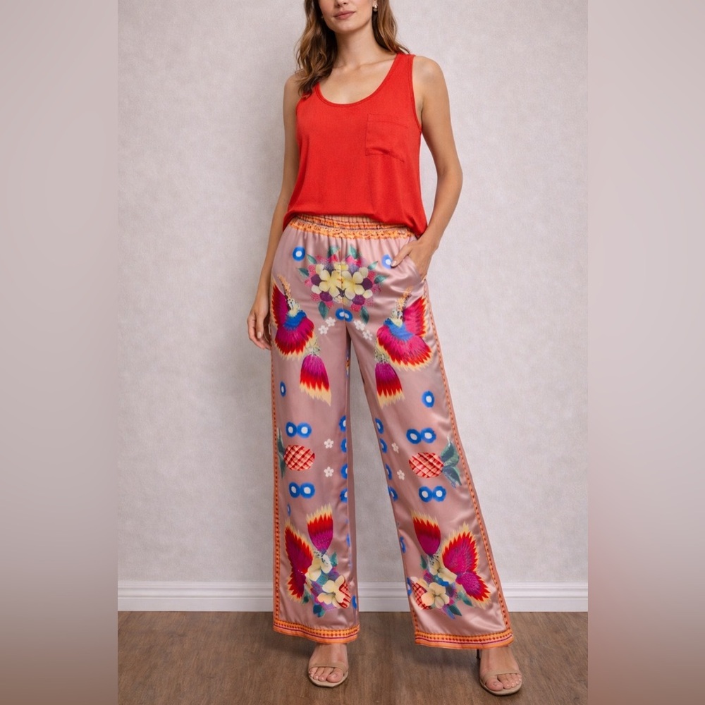 Statement Satiny straight-Leg Pants ✨